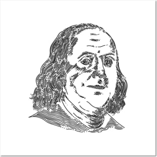 Benjamin Franklin Line Art Posters and Art